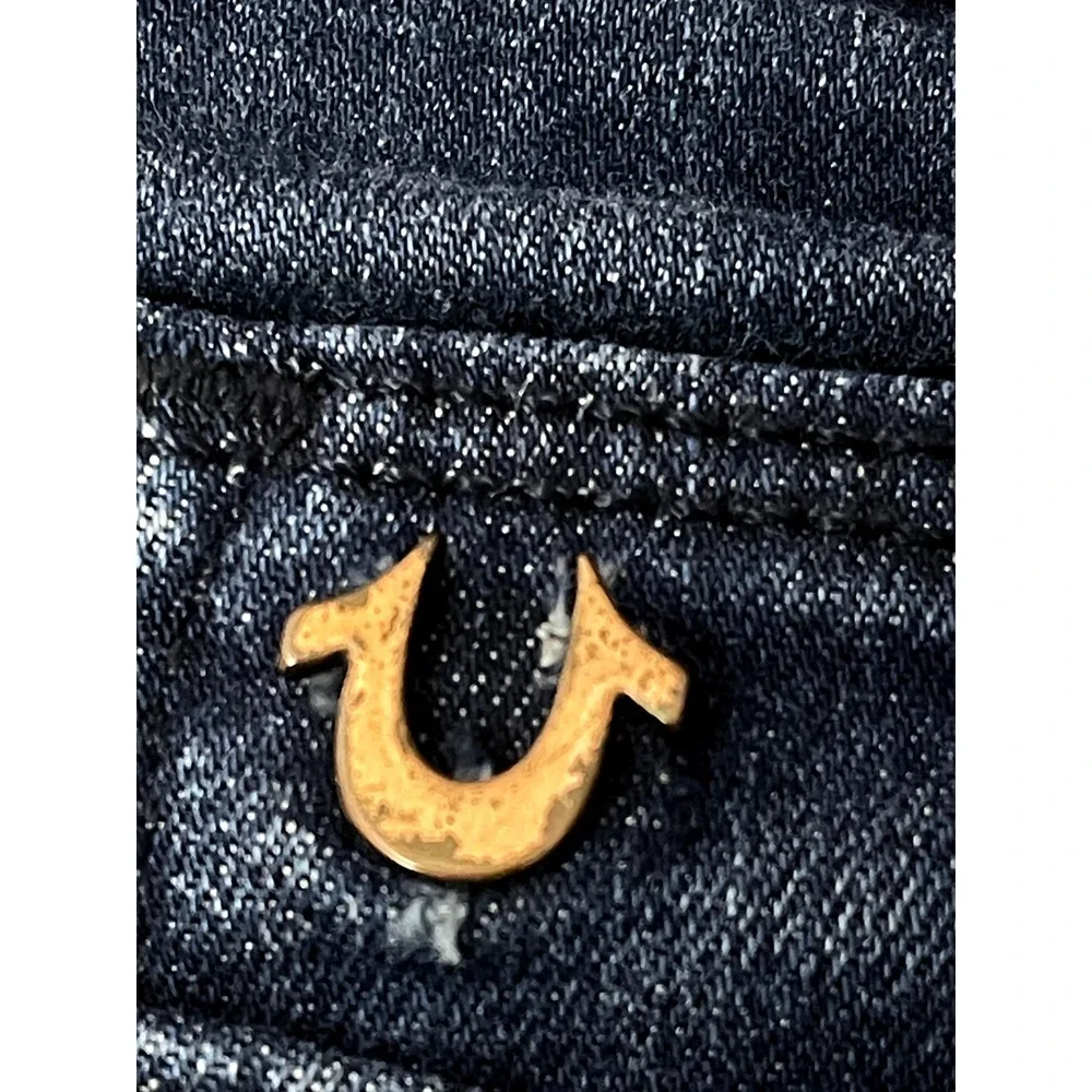 True Religion Pants Womens Size 26 Blue‎ Dark Wash Denim Skinny Jeans Stretch